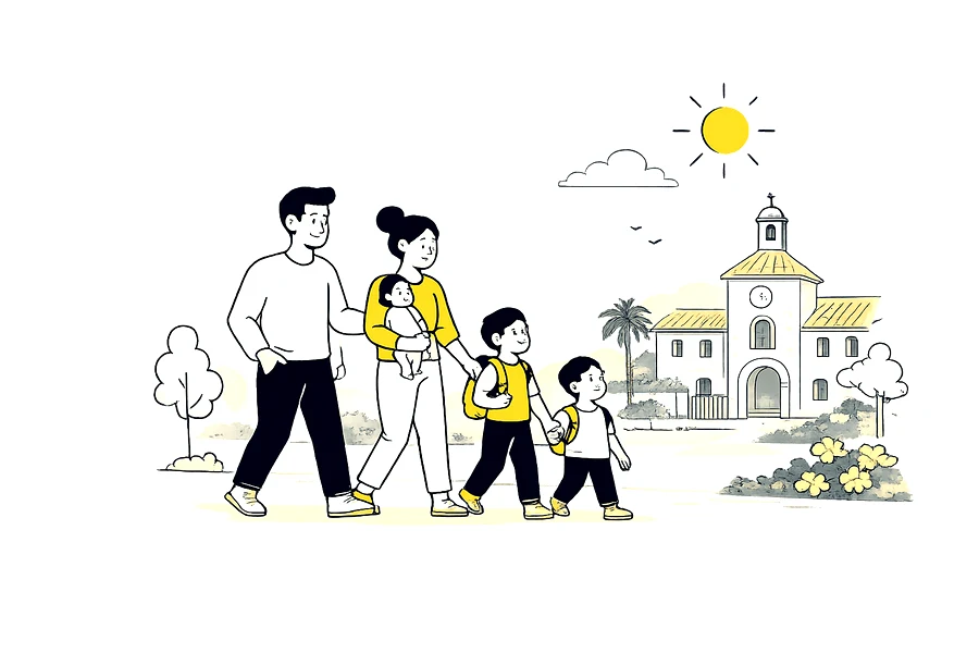 Parents planning a Valencia move around their children